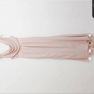 Asos cowl front maxi dress with botton back detail in Blush